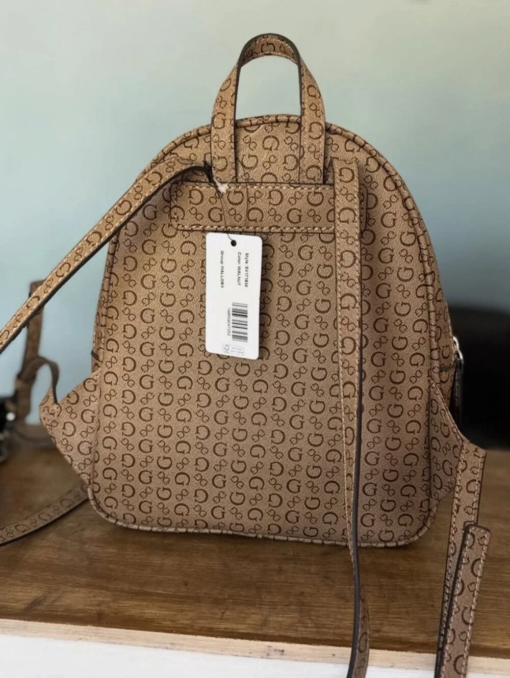 Guess Brown Monogram Backpack